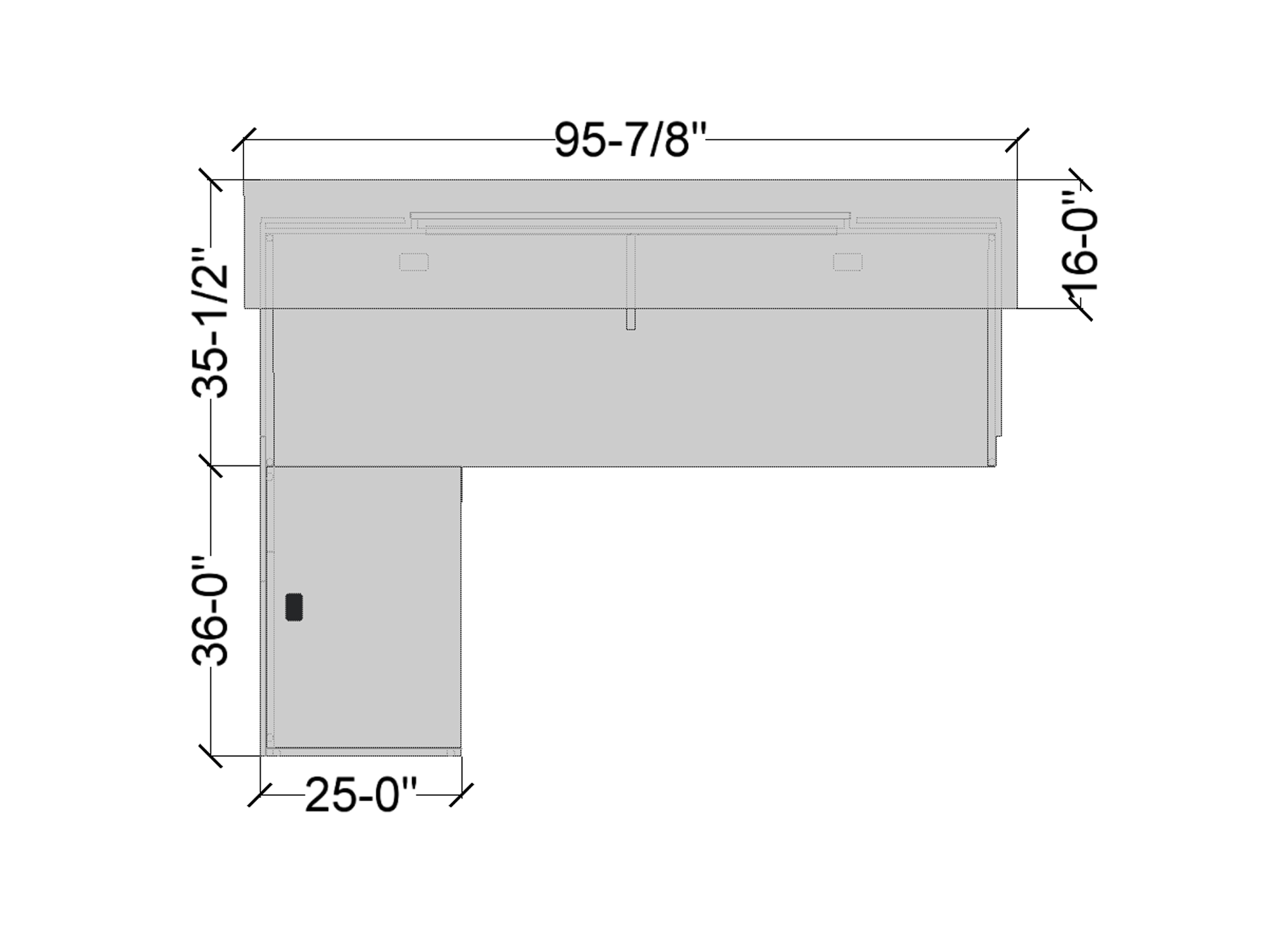 Zira Reception Desk Tiger Walnut Contemporary Design with High
