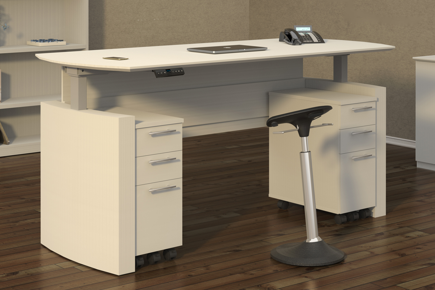 Media Height Adjustable Desk 04 