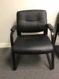 Guest Chair - Black Leather