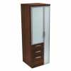 388/600 Series Office Furniture - modern laminate storage wardrobe with glazed doors, cabinet, and drawers