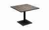 Cafe Height Post Series with silver base and grey dusk top