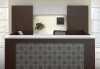 Affinity Office Furniture - modern laminate reception desk with storage/filing and transaction counter