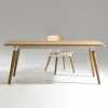 Copine Office Furniture - mid-century modern wood veneer and metal multi-purpose table for meetings/collaboration/break room/cafe/cafeteria