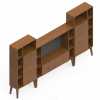 Corby Office Furniture - mid century modern wood veneer media cabinet