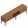 Corby Office Furniture - mid-century modern wood veneer storage credenza