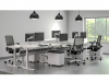 Grid Office Furniture - modern modular height-adjustable benching workstations with privacy panels and integrated power/data