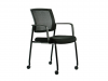 Stacking Guest Chair Dune with arms and non caster wheels
