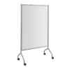 A fully magnetic mobile whiteboard that comes with hooks for easel pads. 