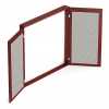 Ionic Office Furniture Vancouver - modern laminate presentation board visual display cabinet with dry erase whiteboard and fabric tackboards