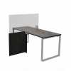 Freestanding Desk Divider with Plexiglass Top 