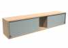 Workscape Office Furniture - modern laminate wall-mounted overhead storage with sliding glazed doors