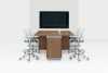 Zira Office Furniture - modern laminate media table with power/data and wire management