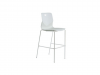 Zuma Series - Standard Stacking Bar-Height Chair White Red Cushion